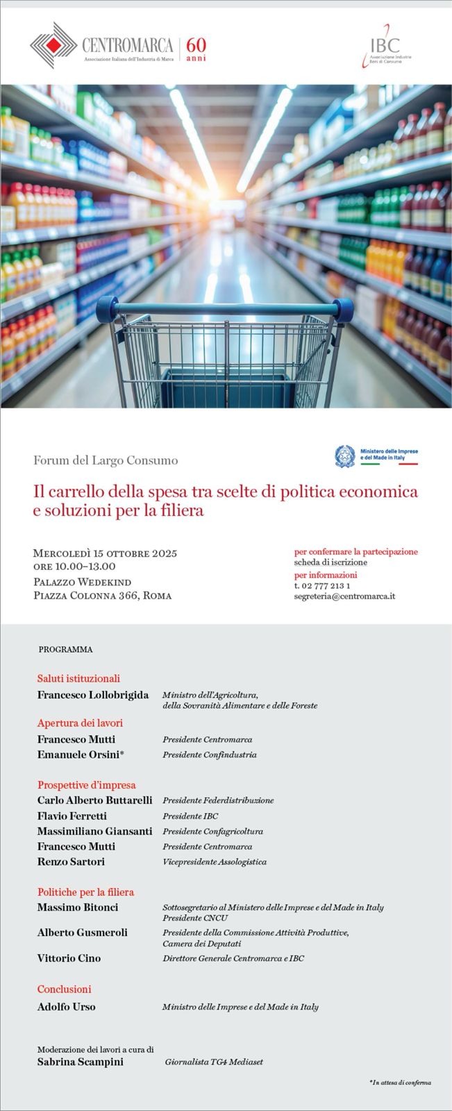Il carrello della spesa tra scelte di politica economica e soluzioni per la filiera